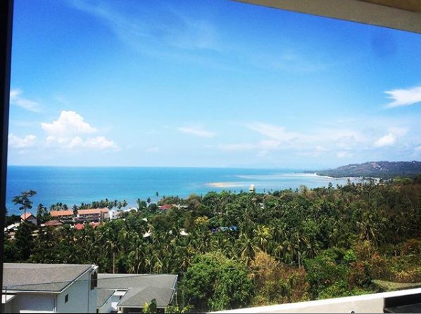 Tropical coastal town above Lamai, Koh Samui